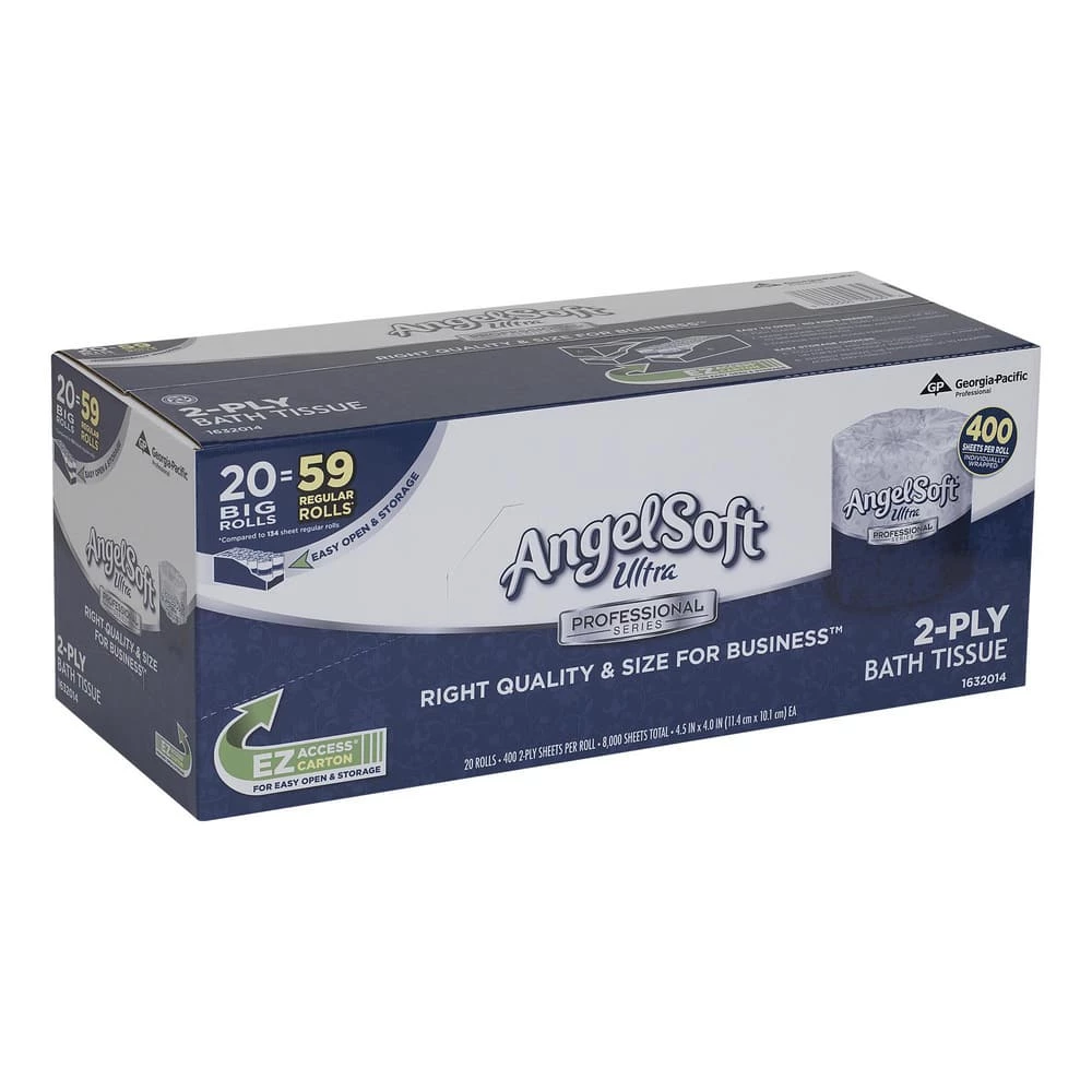 Brand new 🛒 Georgia-Pacific 4-1/2 x 4 in. Bath Tissue in White (Case of 20) ⌛